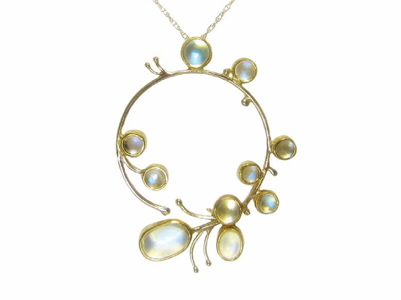 Moonstone Wisteria Necklace by Firefly Jewelry Studio