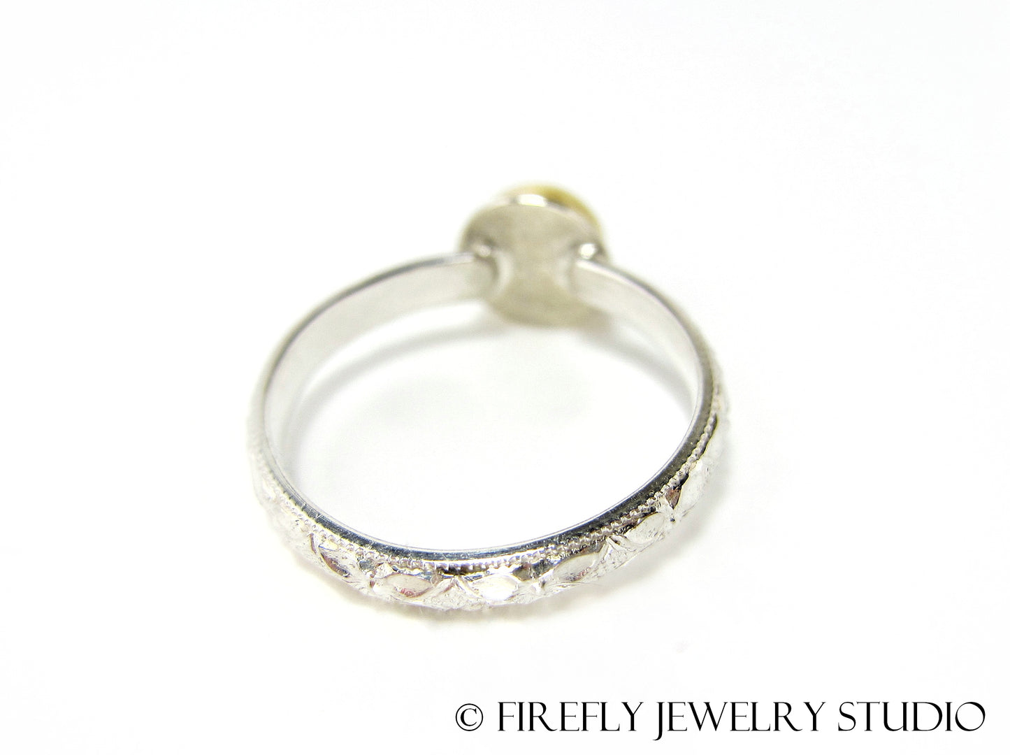 Sunstone Blood Moon Ring in 24k Gold and Sterling. Size 7 - Firefly Jewelry Studio