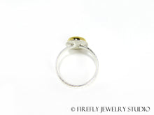 Load image into Gallery viewer, Labradorite Moon Glow Ring in 24k Gold and Sterling. Size 7.75 - Firefly Jewelry Studio
