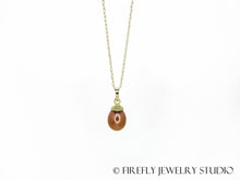 Load image into Gallery viewer, Copper Pearl Acorn Necklace in 18k Yellow Gold - Firefly Jewelry Studio
