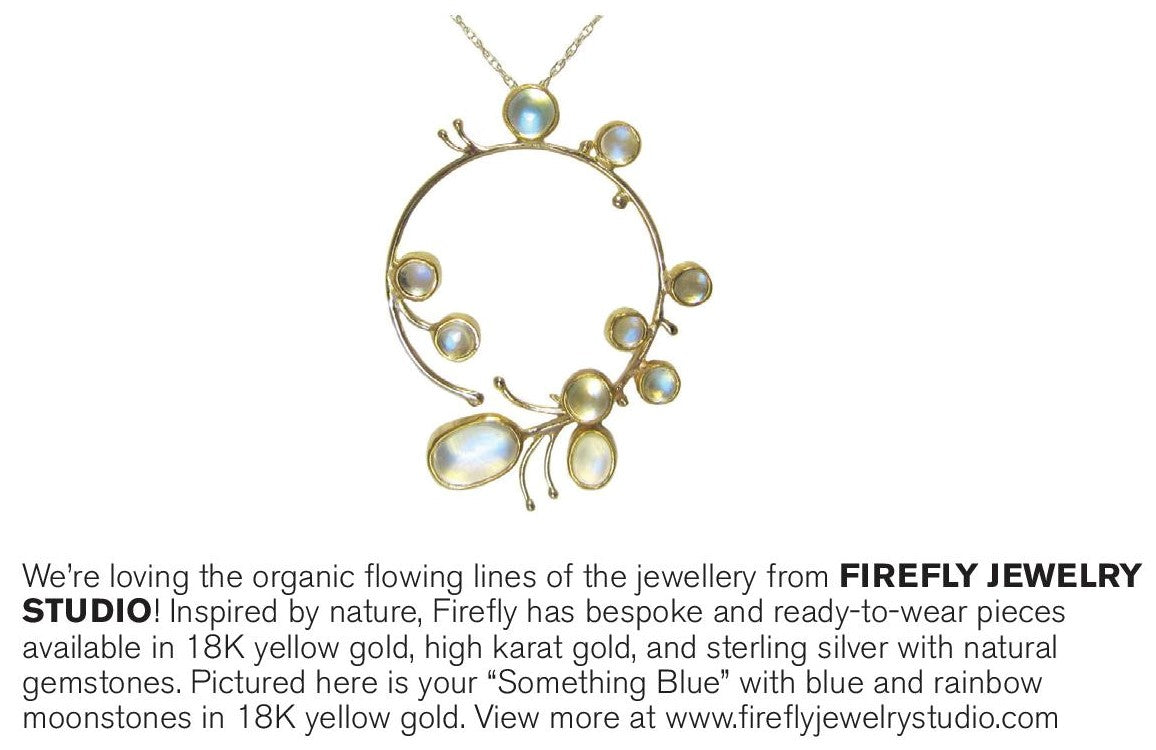 Moonstone "Wisteria" Necklace in 18K Yellow Gold: MADE TO ORDER - Firefly Jewelry Studio