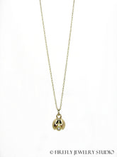 Load image into Gallery viewer, 18k Yellow Gold Mini-Firefly Necklace with Diamond - Made to Order - Firefly Jewelry Studio
